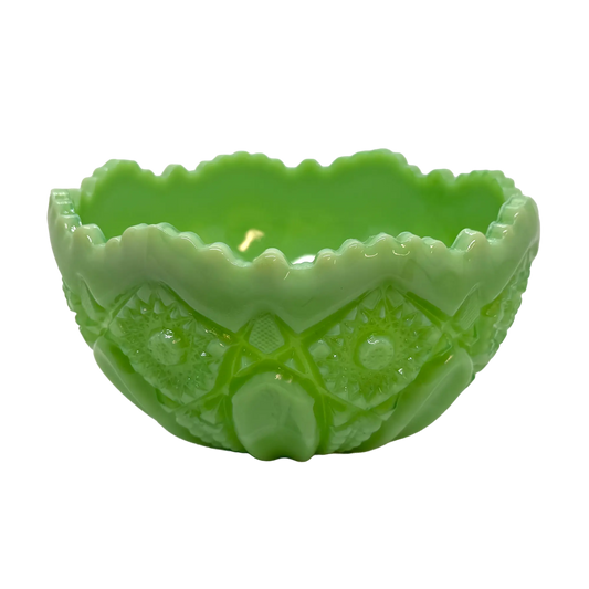 Jadeite Green L.E. Smith Heritage Bowl