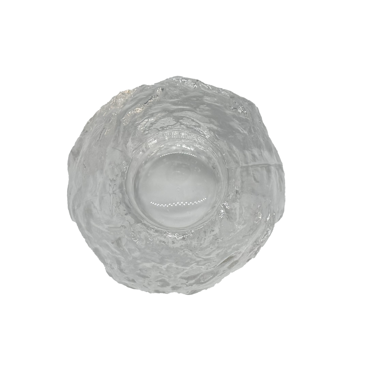 Large Kosta Boda Snowball Candle Holder - top