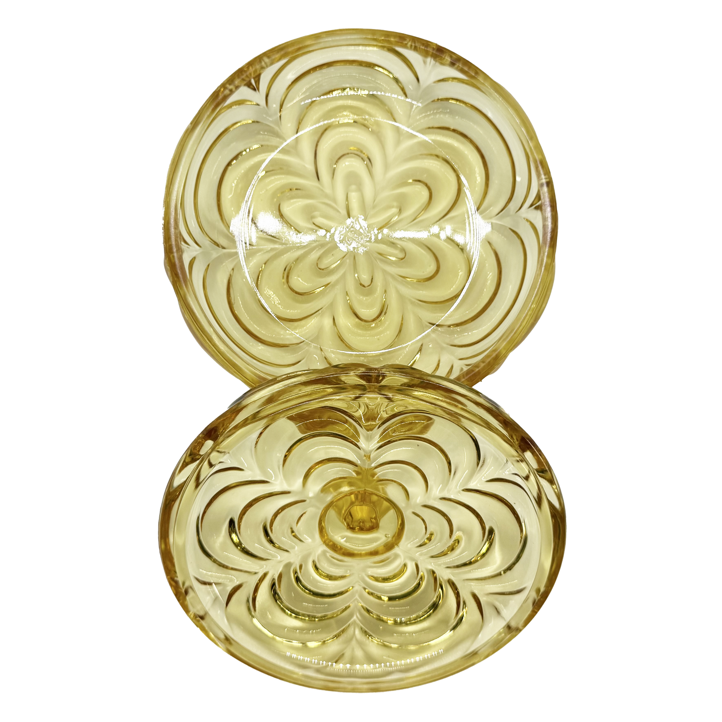 Imperial Glass Yellow Candy Dish