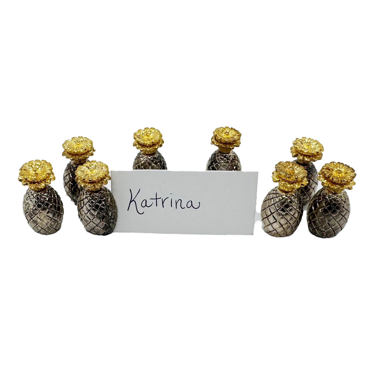 Set of 8 Pineapple Place Card Holders