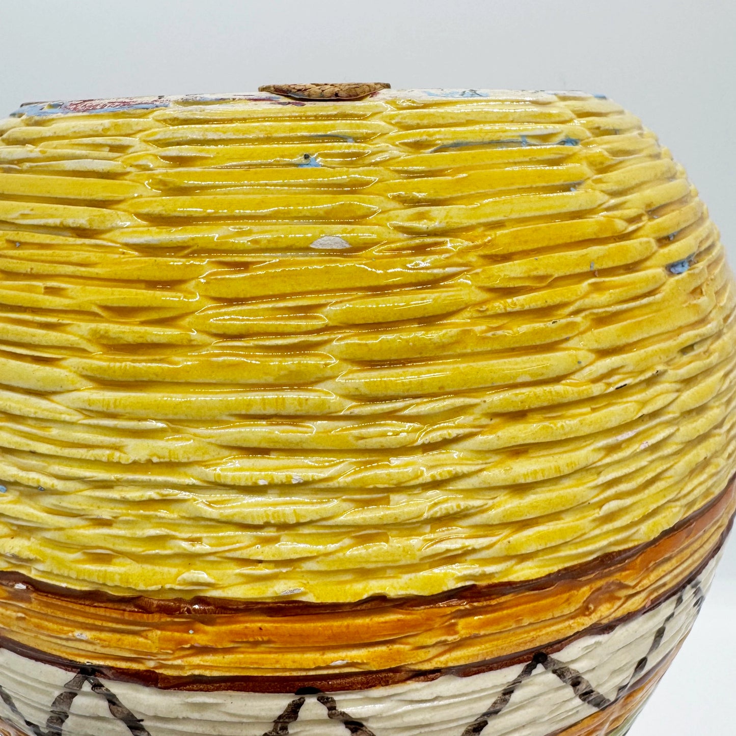 Bitossi Pottery Wicker Vase