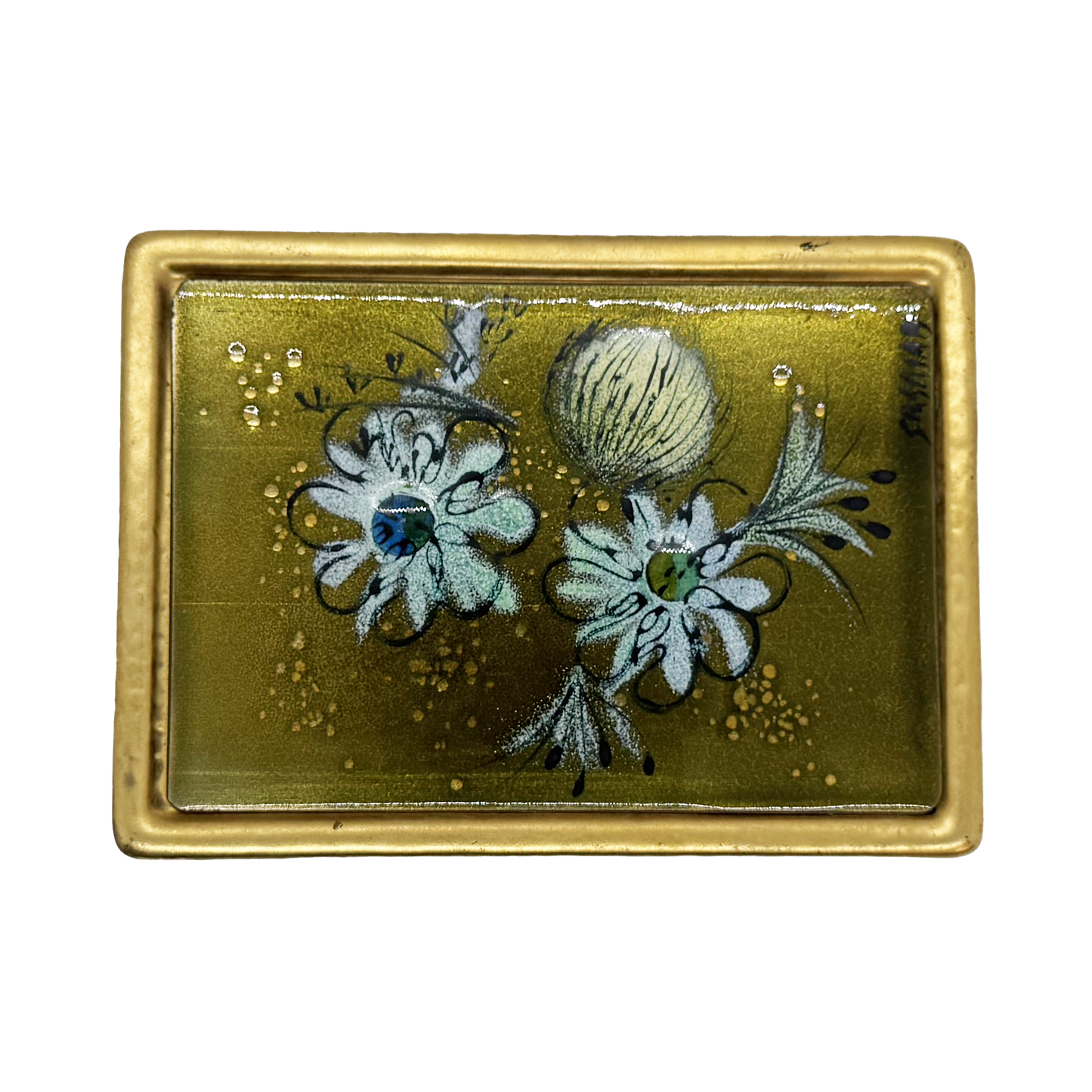 Ceramic Sasha Brastoff Cigarette Box - top