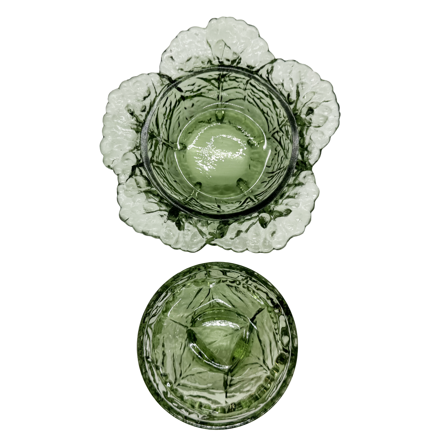 Green L.E. Smith Cabbage Dish - top, lid