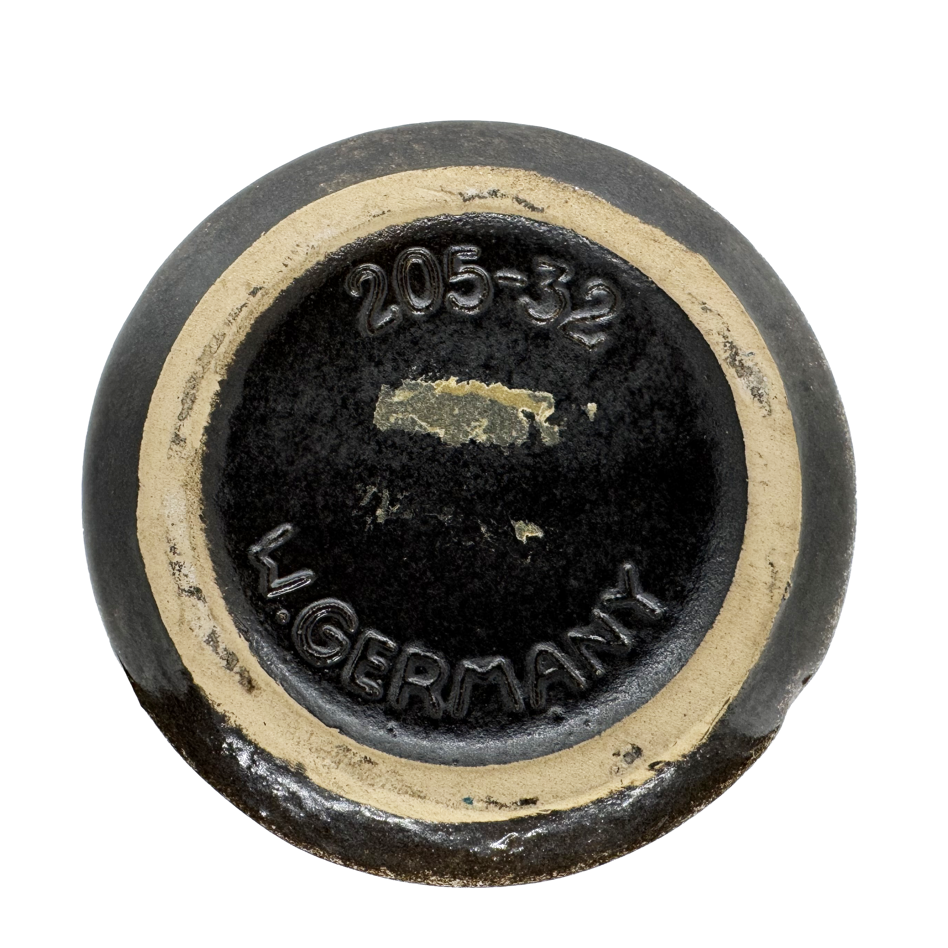 Brown and Orange West German Pottery Vase - bottom