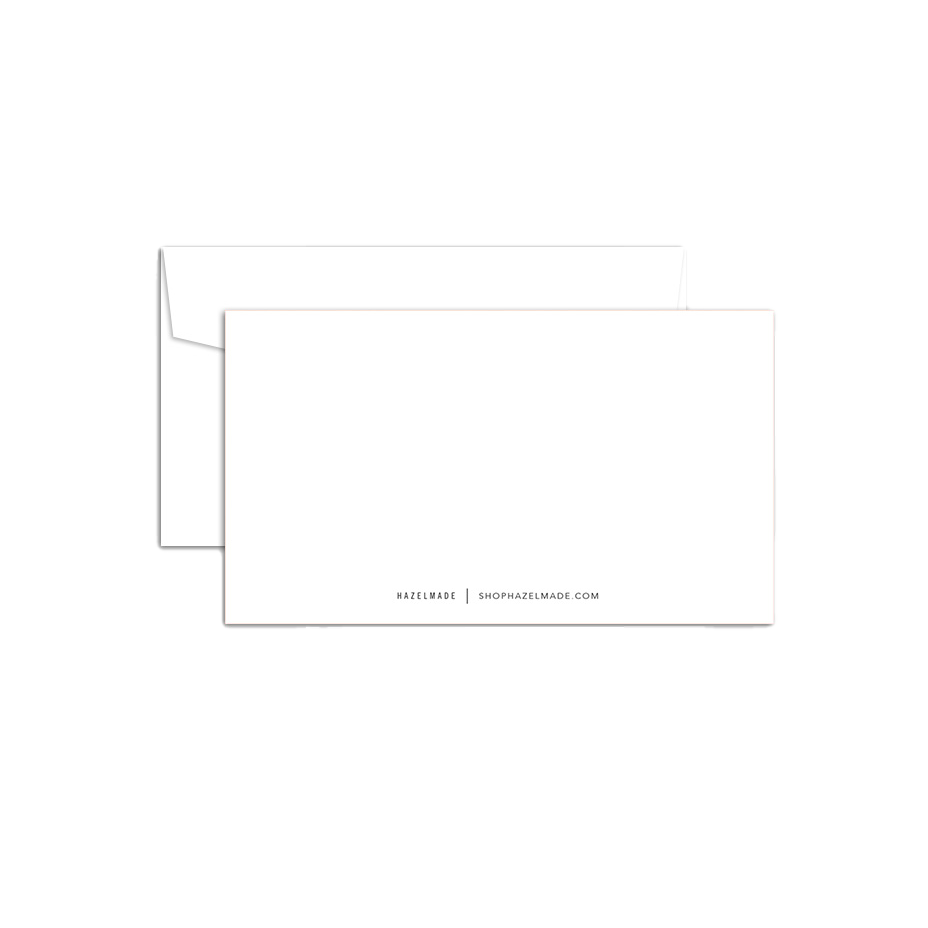 Yellow Aster Mini Note Card Set - back