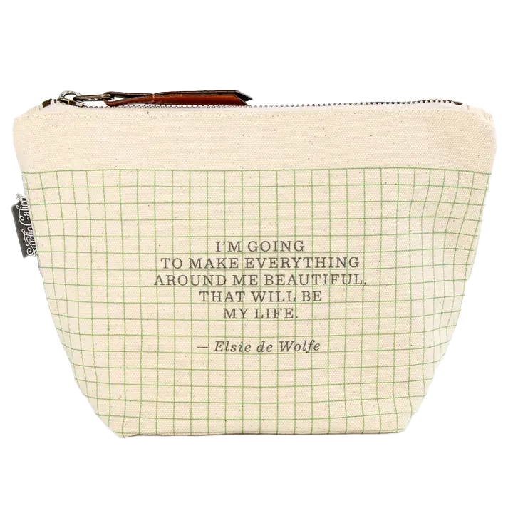 Beautiful Life Canvas Zipper Pouch