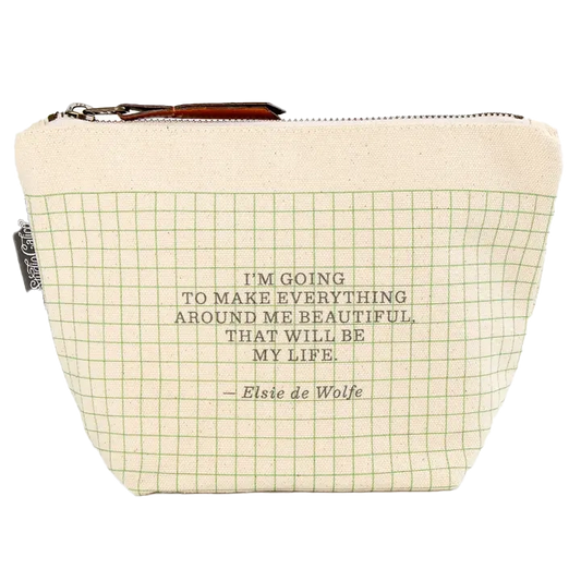 Beautiful Life Canvas Zipper Pouch