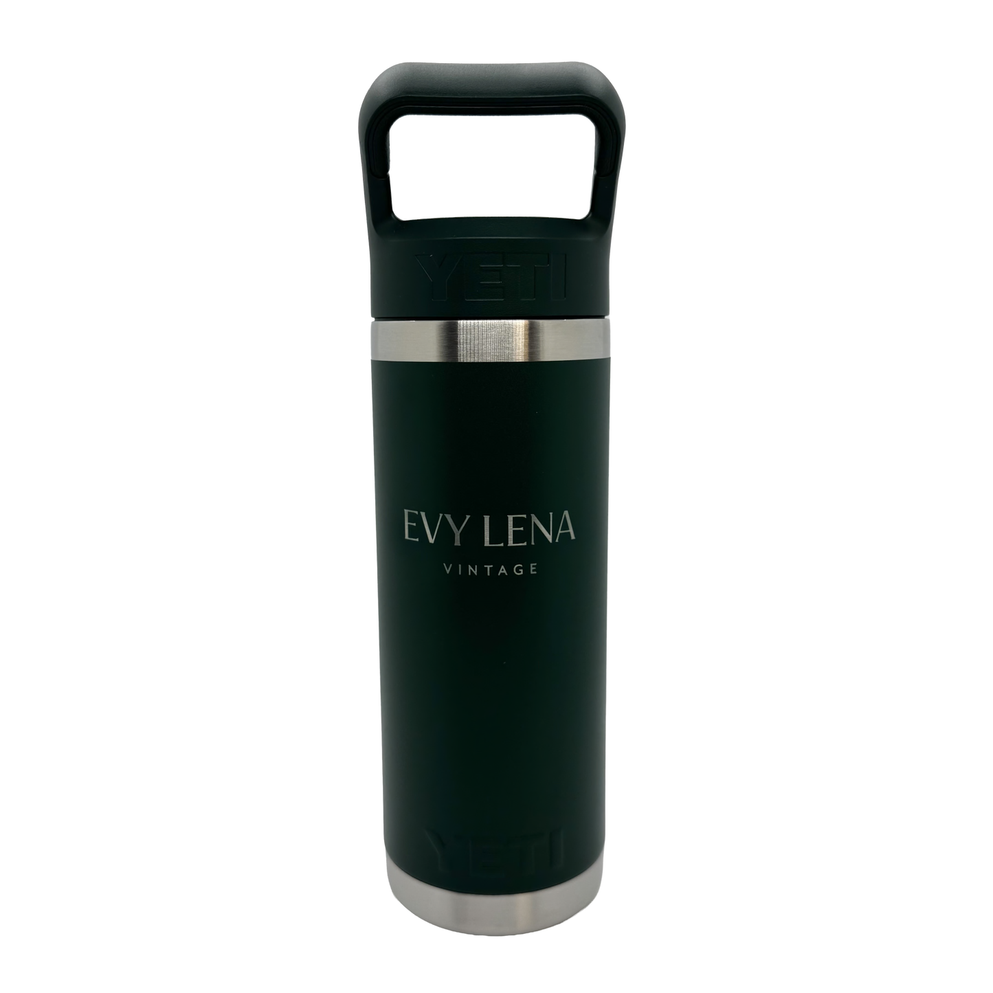 Green Evy Lena Vintage Yeti Water Bottle - front