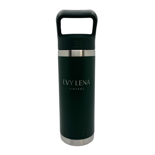 Green Evy Lena Vintage Yeti Water Bottle - front