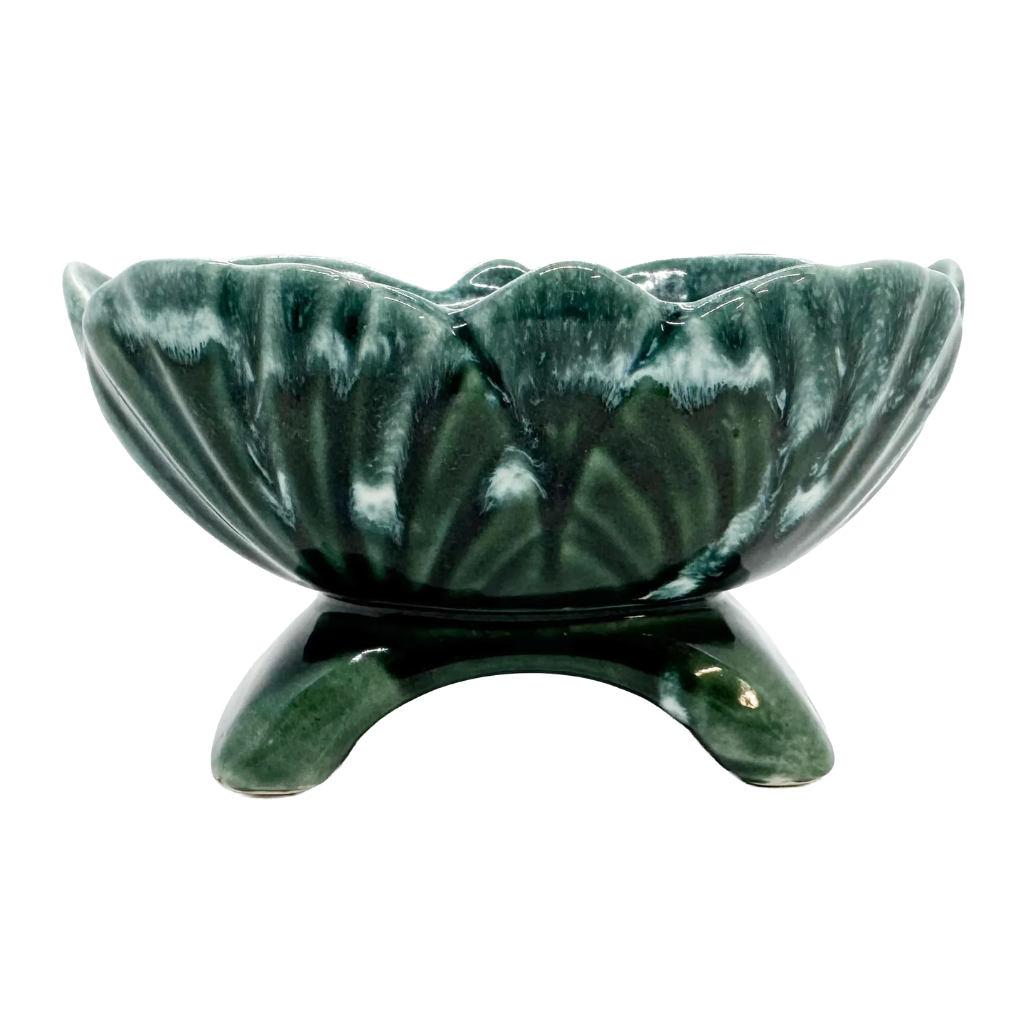 McCoy Pottery Green Drip Glaze Planter
