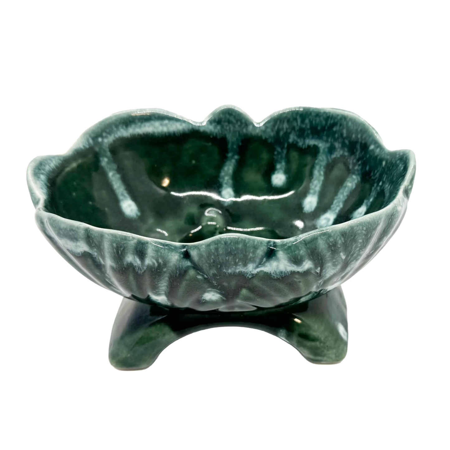 McCoy Pottery Green Drip Glaze Planter