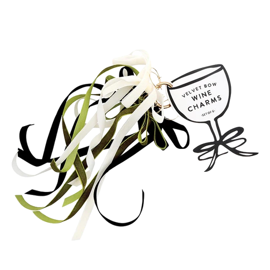 Velvet Bow Wine Charms