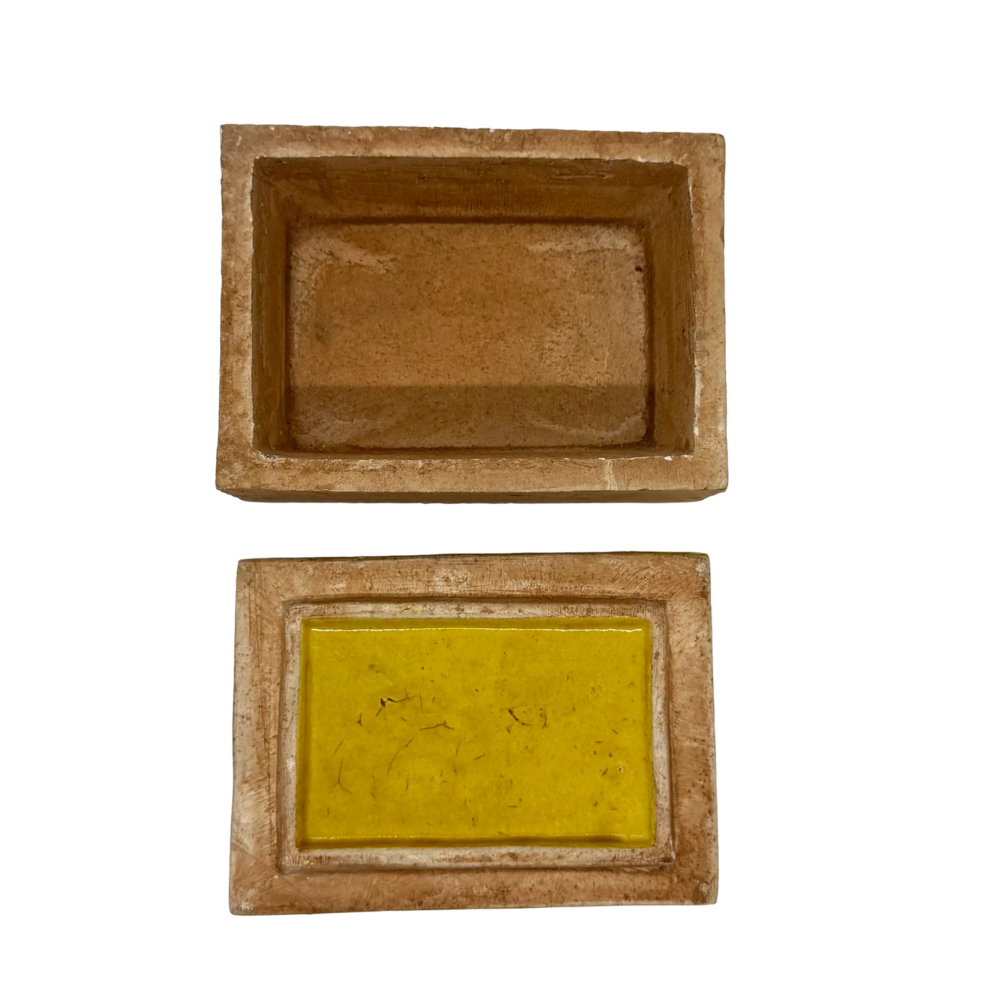 Bitossi Pottery Bamboo Cigarette Box - inside