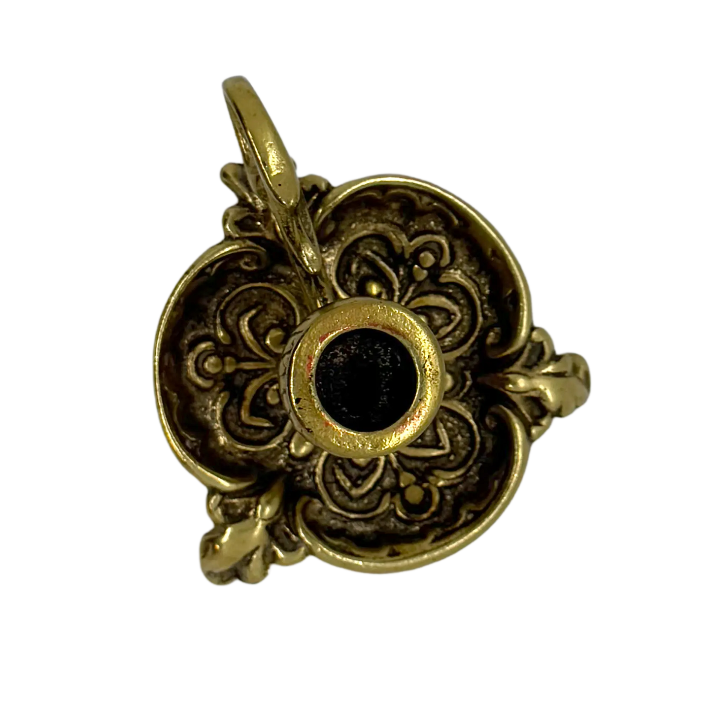 Scottish Thistle Brass Candlestick