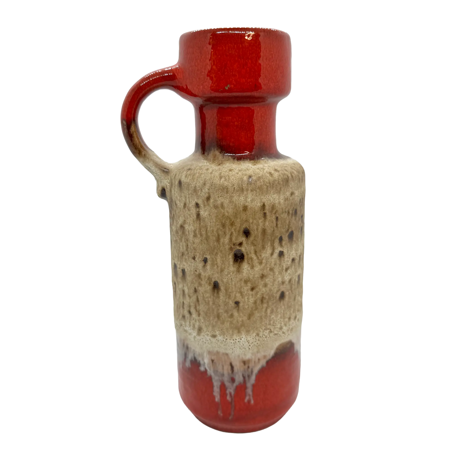 Orange Scheurich West German Pottery Vase