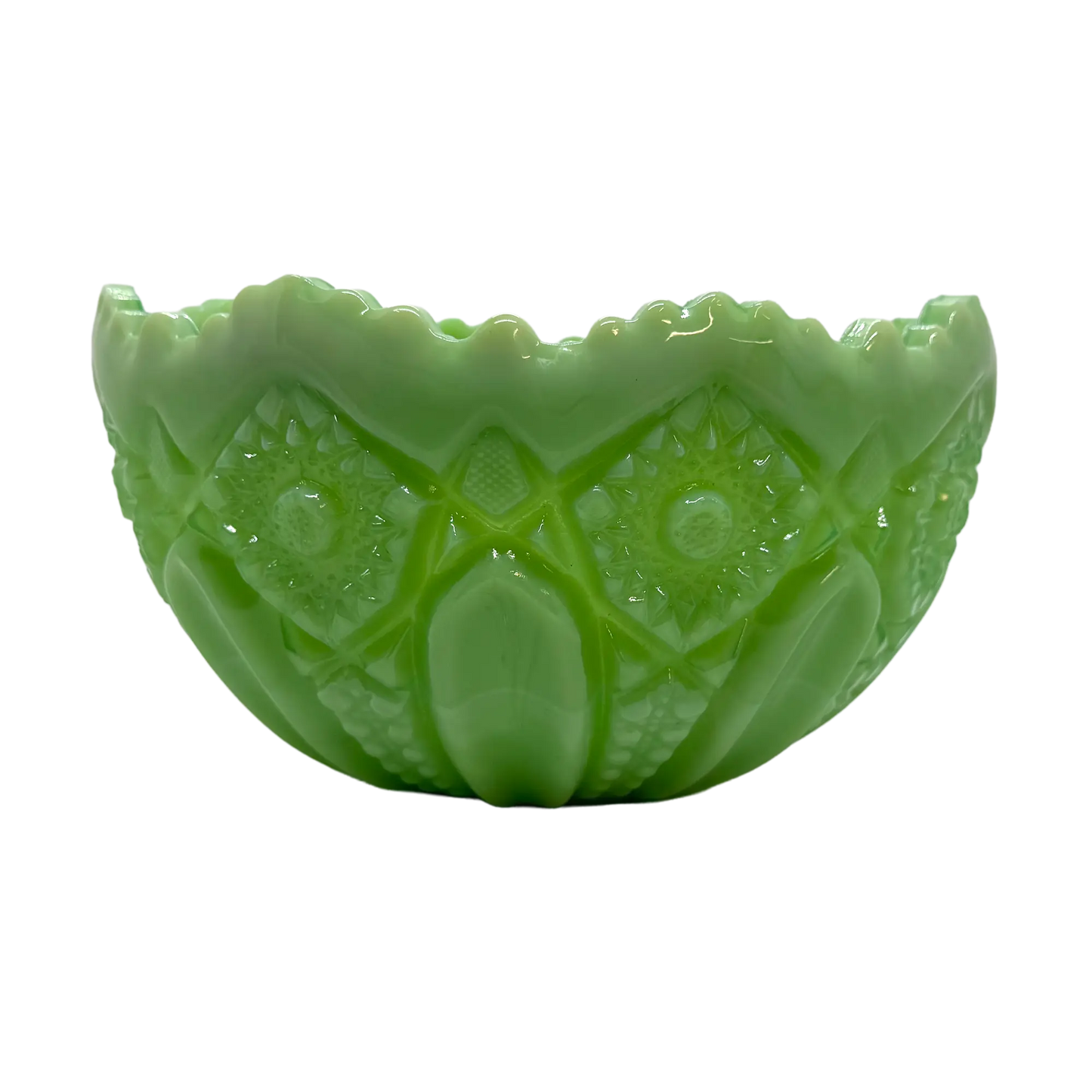 Jadeite Green L.E. Smith Heritage Bowl