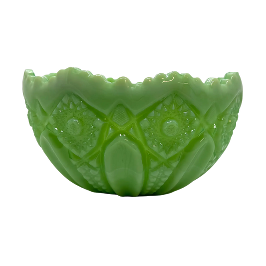 Jadeite Green L.E. Smith Heritage Bowl