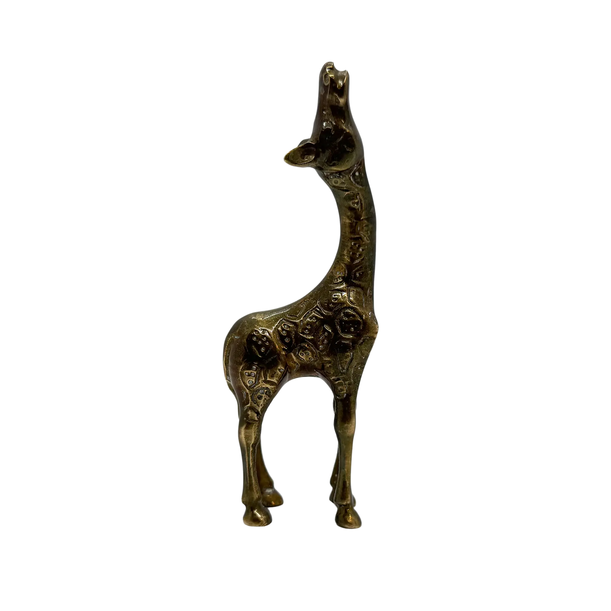 Baby and Mama Brass Giraffe Set - baby