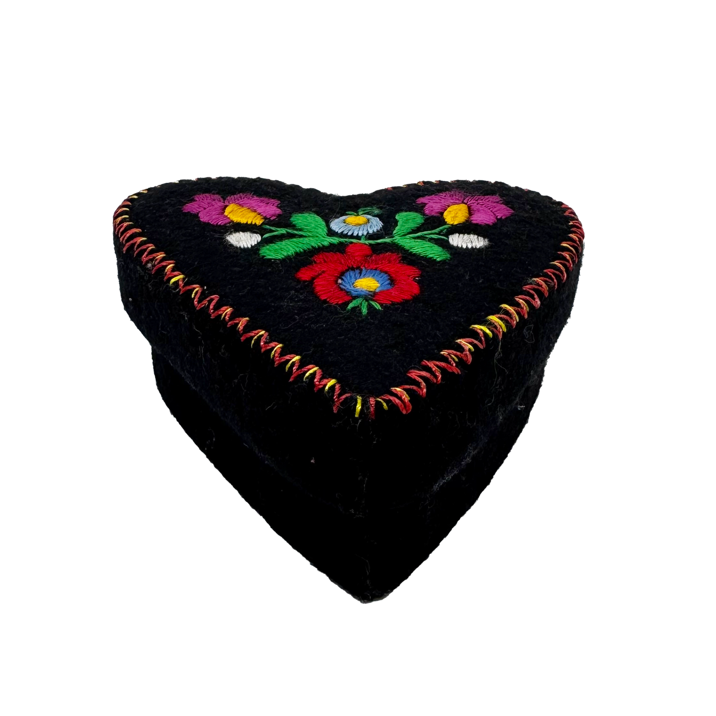 Embroidered Felt Heart Box
