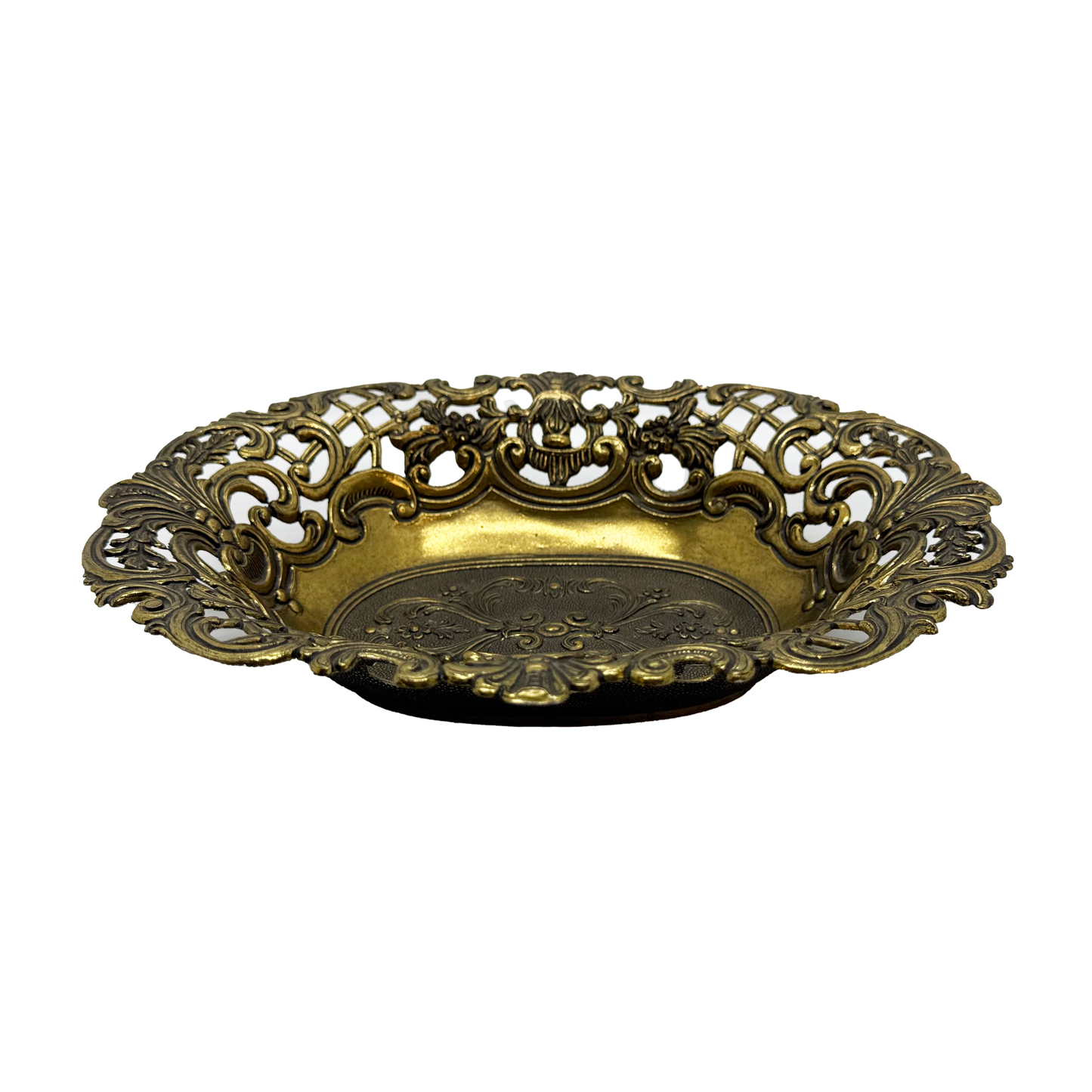 Italian Openwork Pierced Brass Bowl