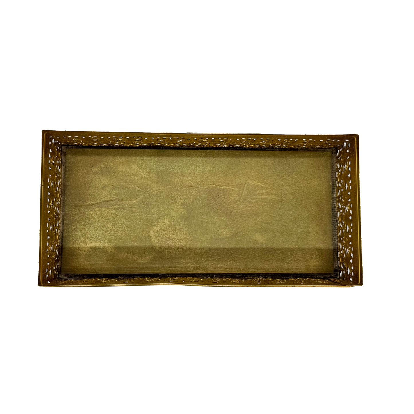 Filigree Regency Style Ormolu Tissue Box Holder
