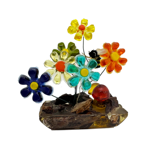 Lucite Flower Sculpture