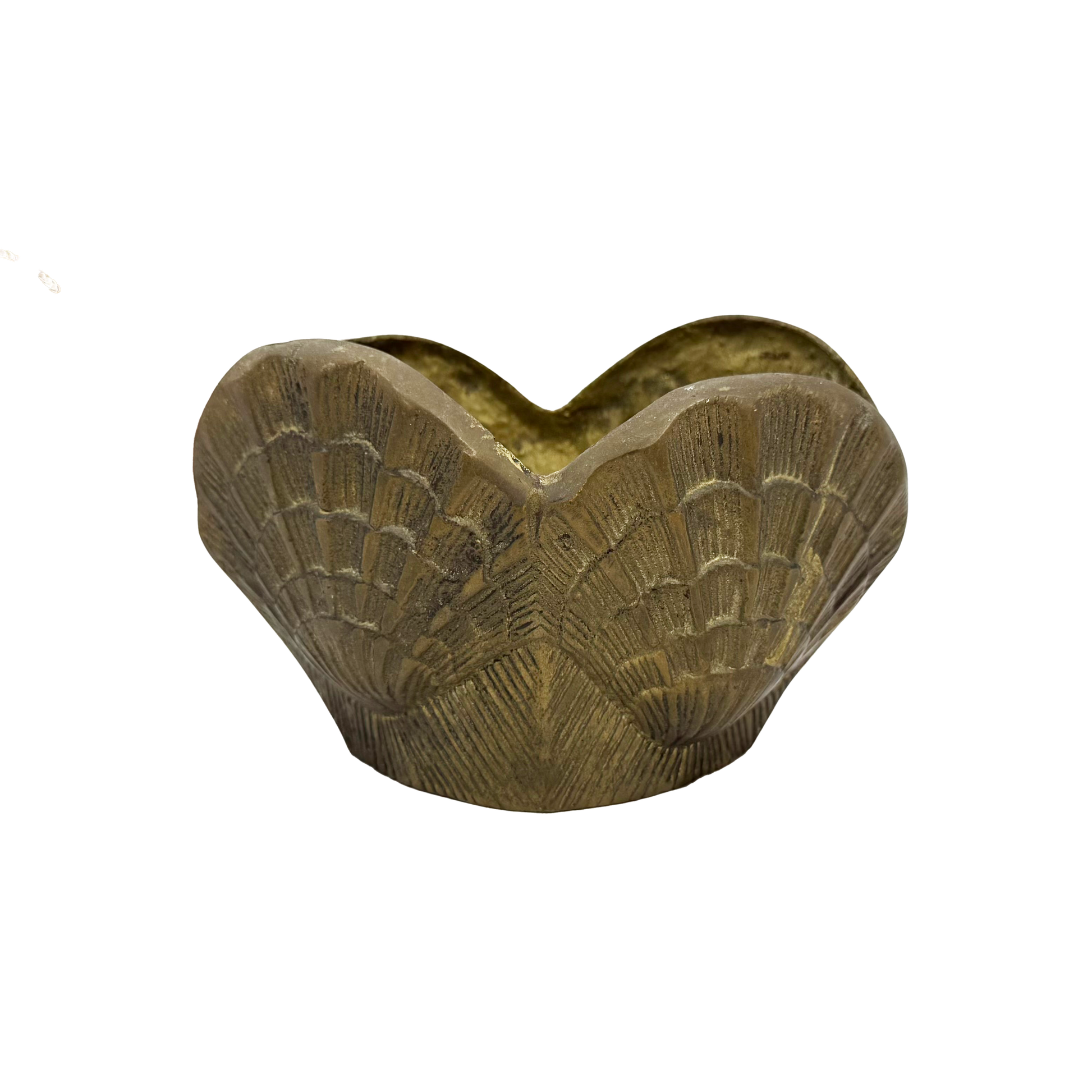 Clam Shell Brass Planter