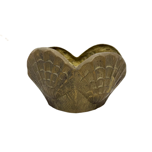 Clam Shell Brass Planter