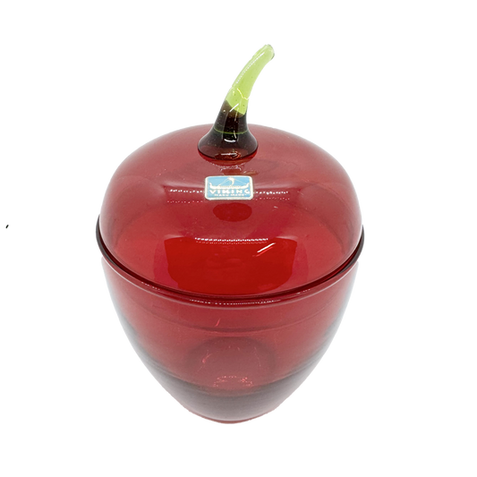 Viking Ruby Apple Candy Dish