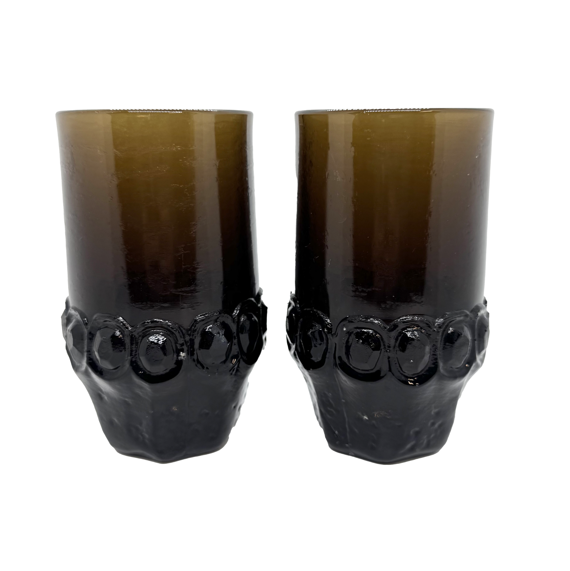 Pair of Tiffin Madeira Brown Tumblers