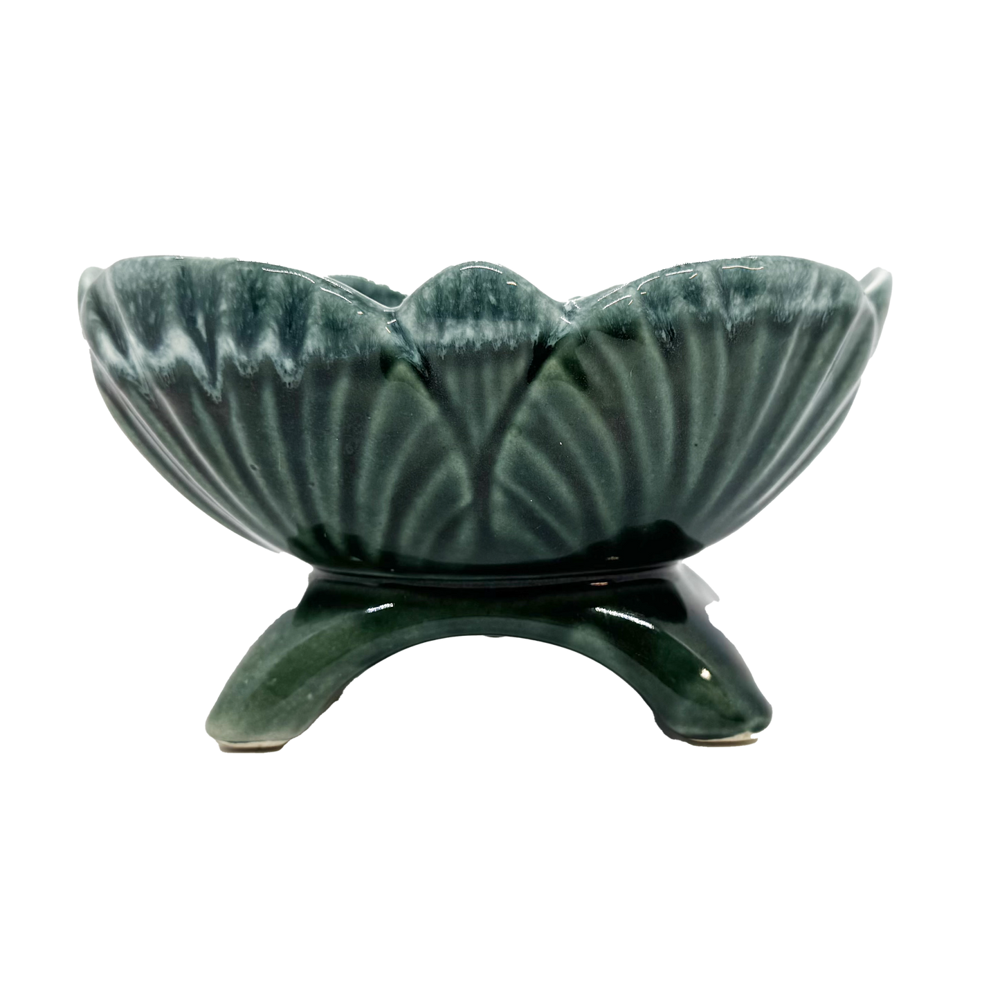 McCoy Pottery Green Drip Glaze Planter