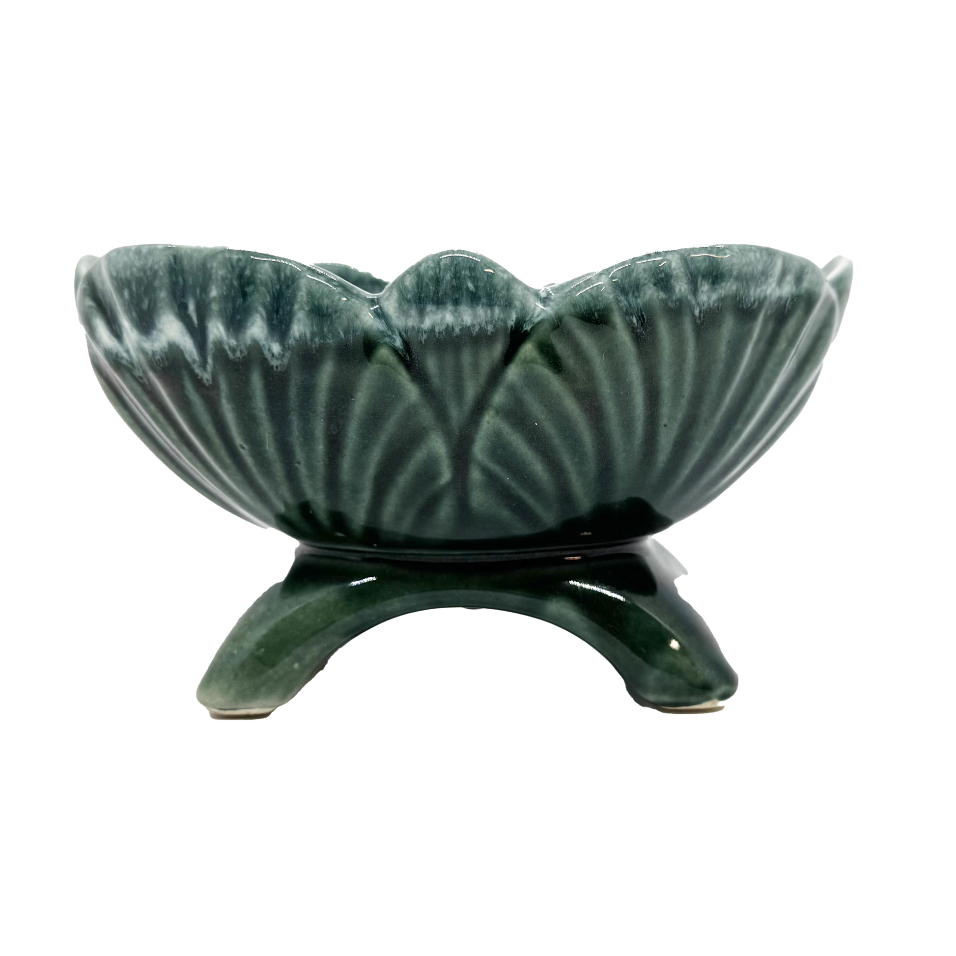 McCoy Pottery Green Drip Glaze Planter