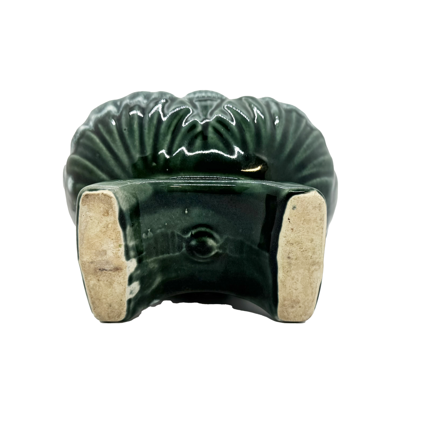 McCoy Pottery Green Drip Glaze Planter - bottom