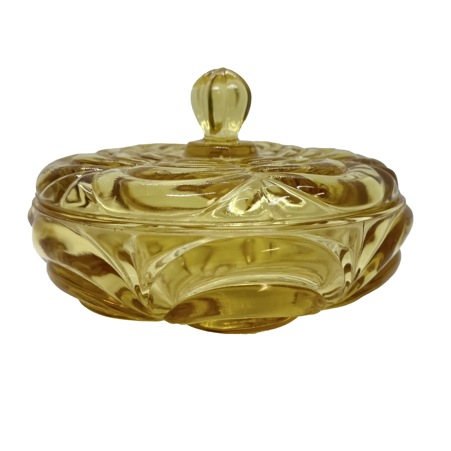 Imperial Glass Yellow Candy Dish
