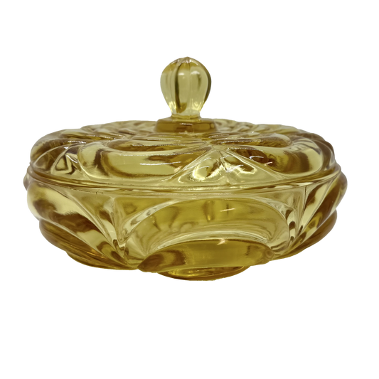 Imperial Glass Yellow Candy Dish
