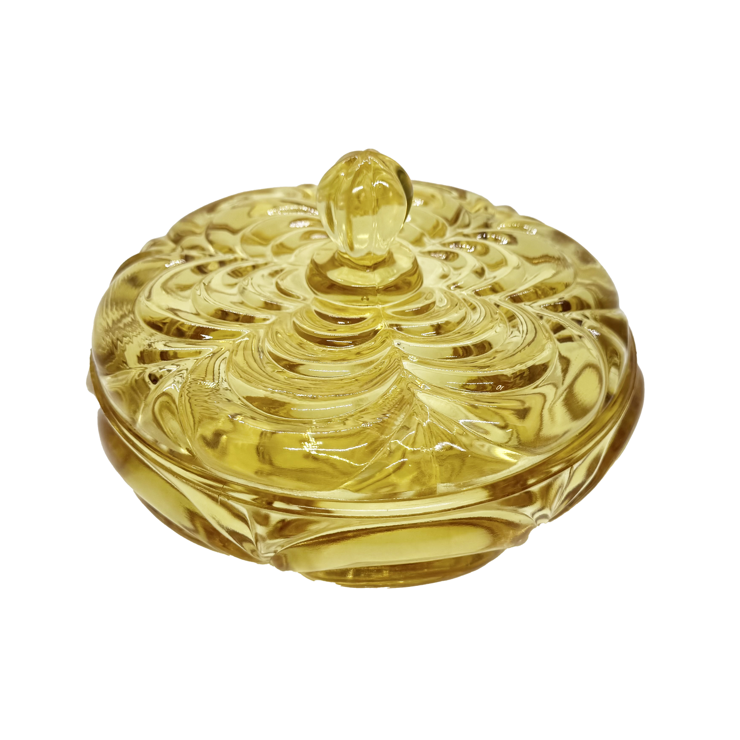 Imperial Glass Yellow Candy Dish