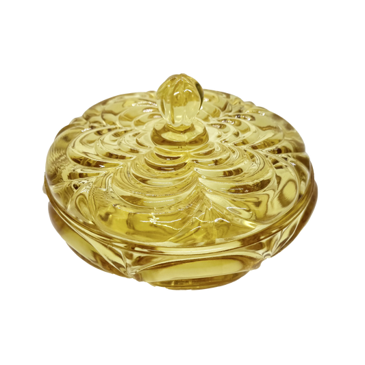 Imperial Glass Yellow Candy Dish