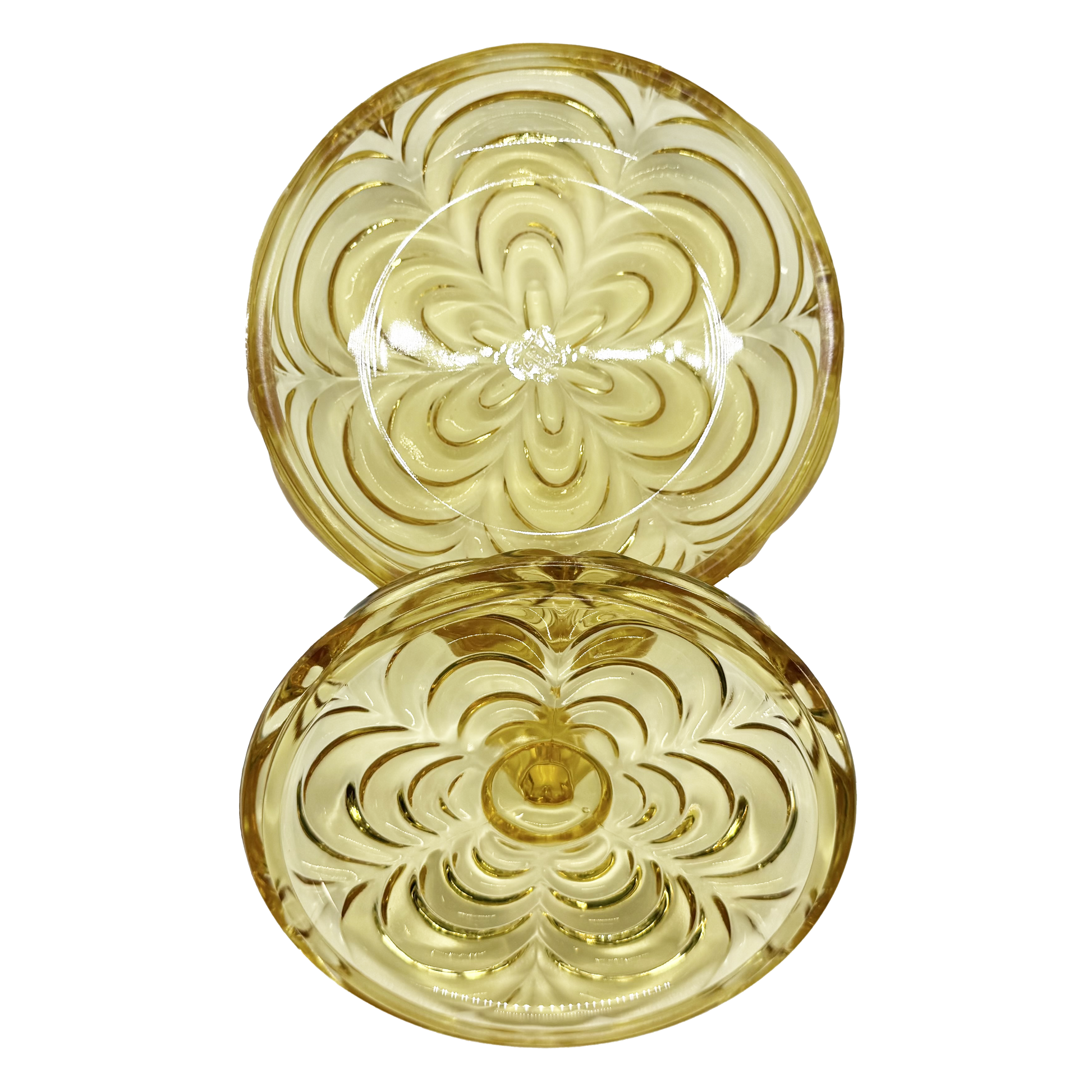 Imperial Glass Yellow Candy Dish