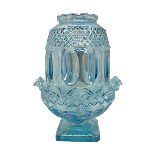 Ice Blue Iridescent Westmoreland Wakefield Fairy Lamp