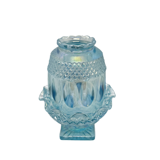 Ice Blue Iridescent Westmoreland Wakefield Fairy Lamp