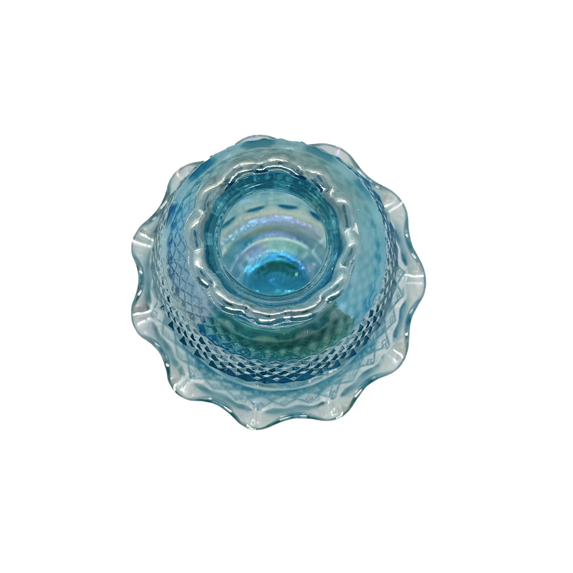 Ice Blue Iridescent Westmoreland Wakefield Fairy Lamp