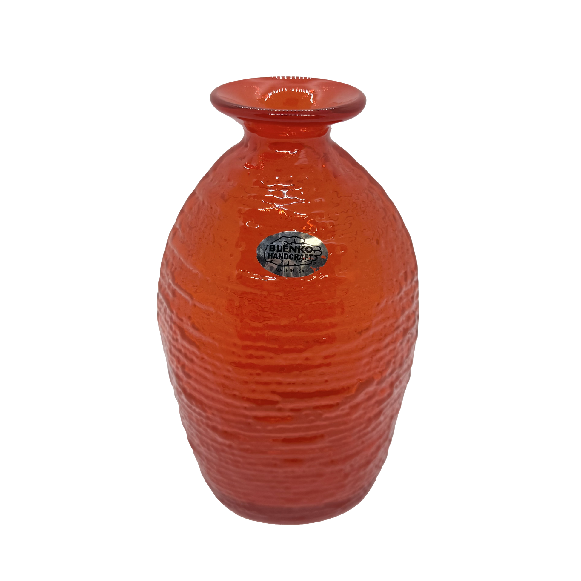 Blenko Dreamsicle Strata Vase - front