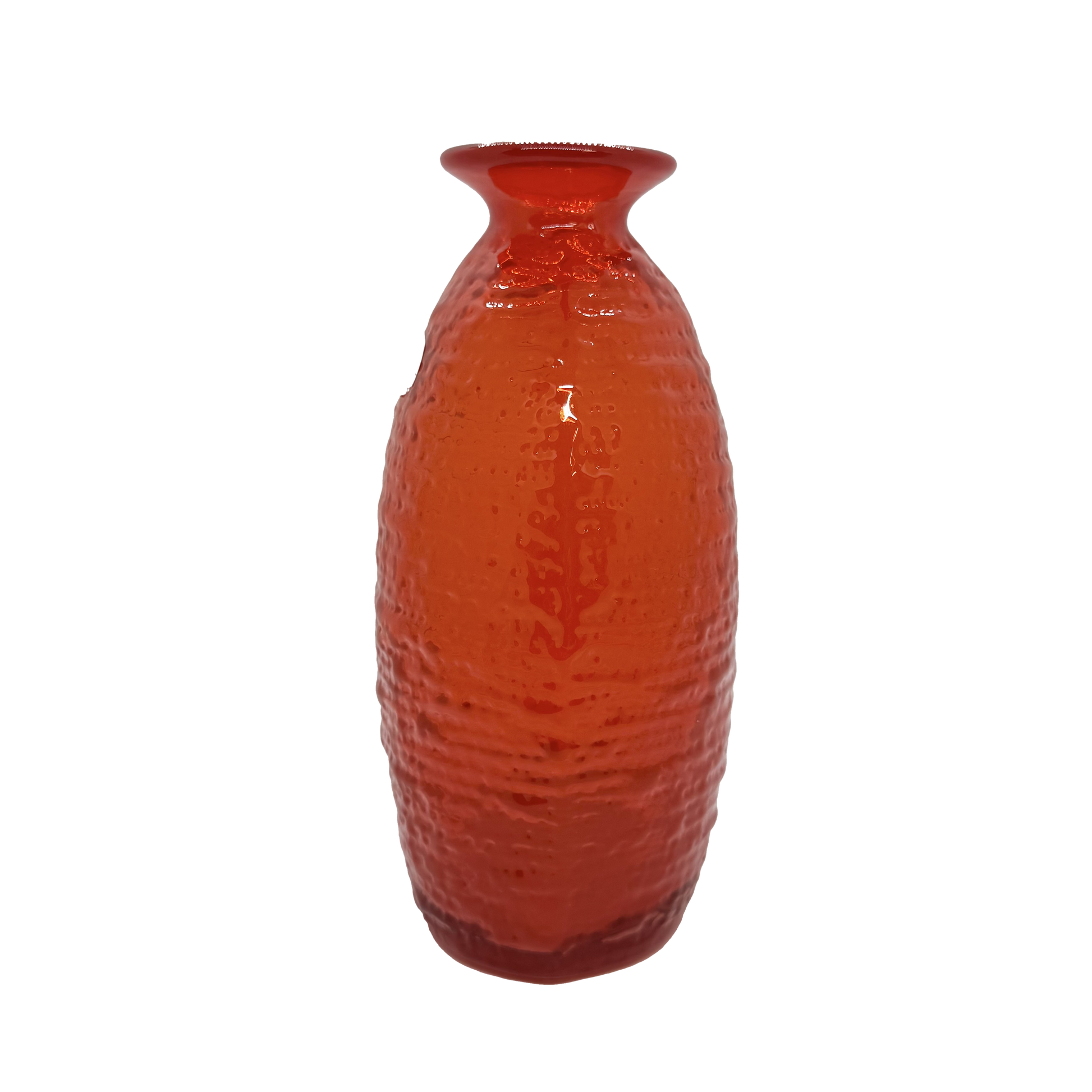 Blenko Dreamsicle Strata Vase - side