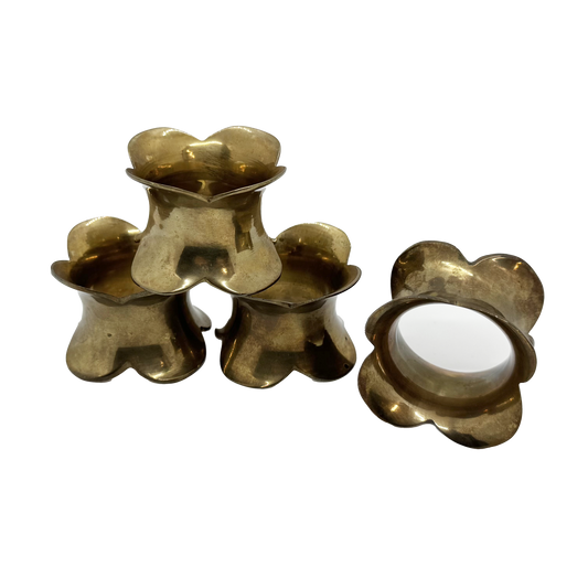Set of 4 Brass Napkin Rings