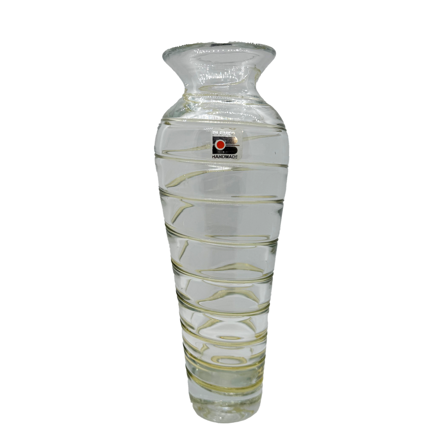 Crystal with Topaz Blenko 8912S Vase
