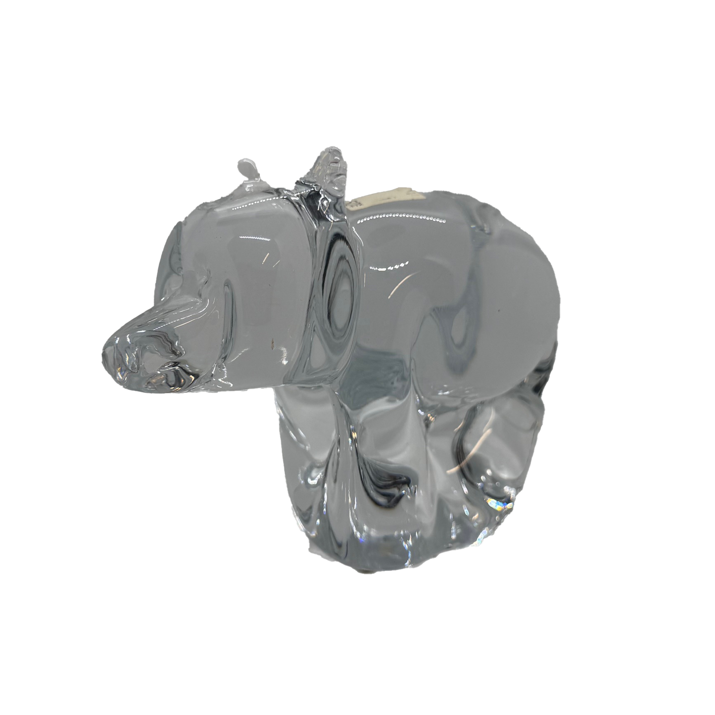 Crystal L.E. Smith Art Glass Bear
