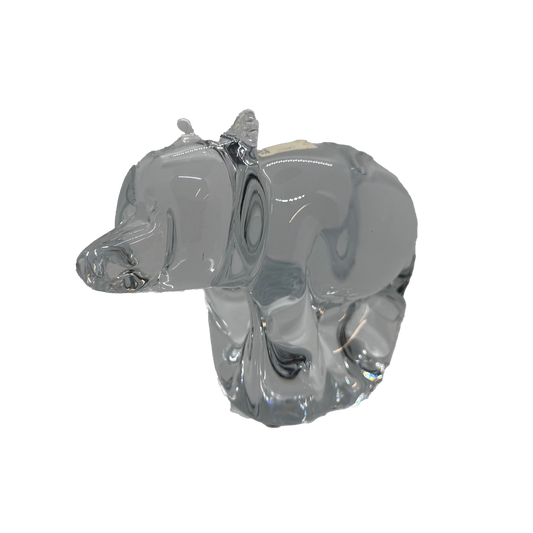 Crystal L.E. Smith Art Glass Bear
