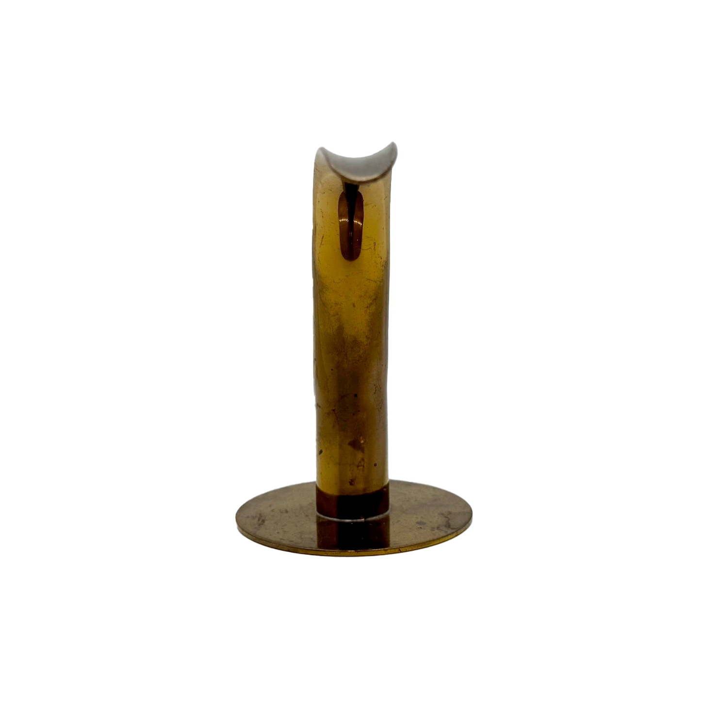 Pair of Brass Swedish Lily Candlesticks