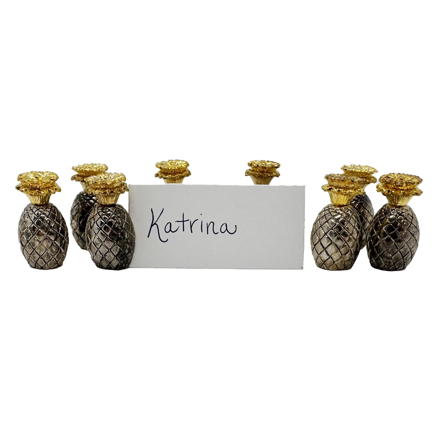 Set of 8 Pineapple Place Card Holders