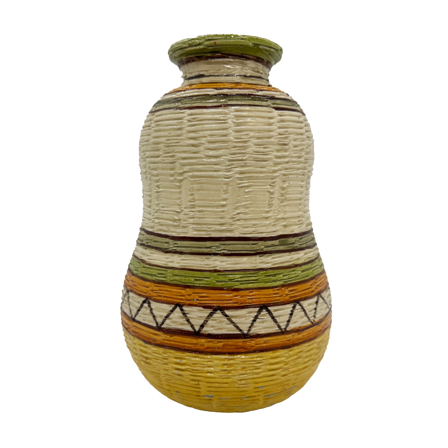 Bitossi Pottery Wicker Vase